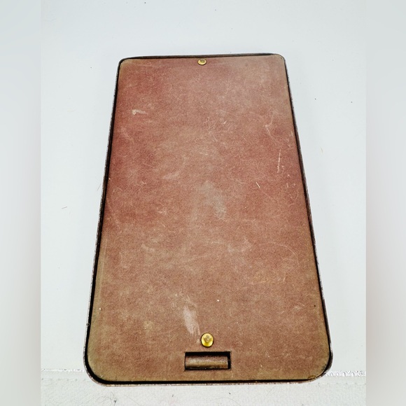 VTG Bates Woodgrain Listfinder Address Phone Book Metal Flip Up Missing Pages - Picture 5 of 5